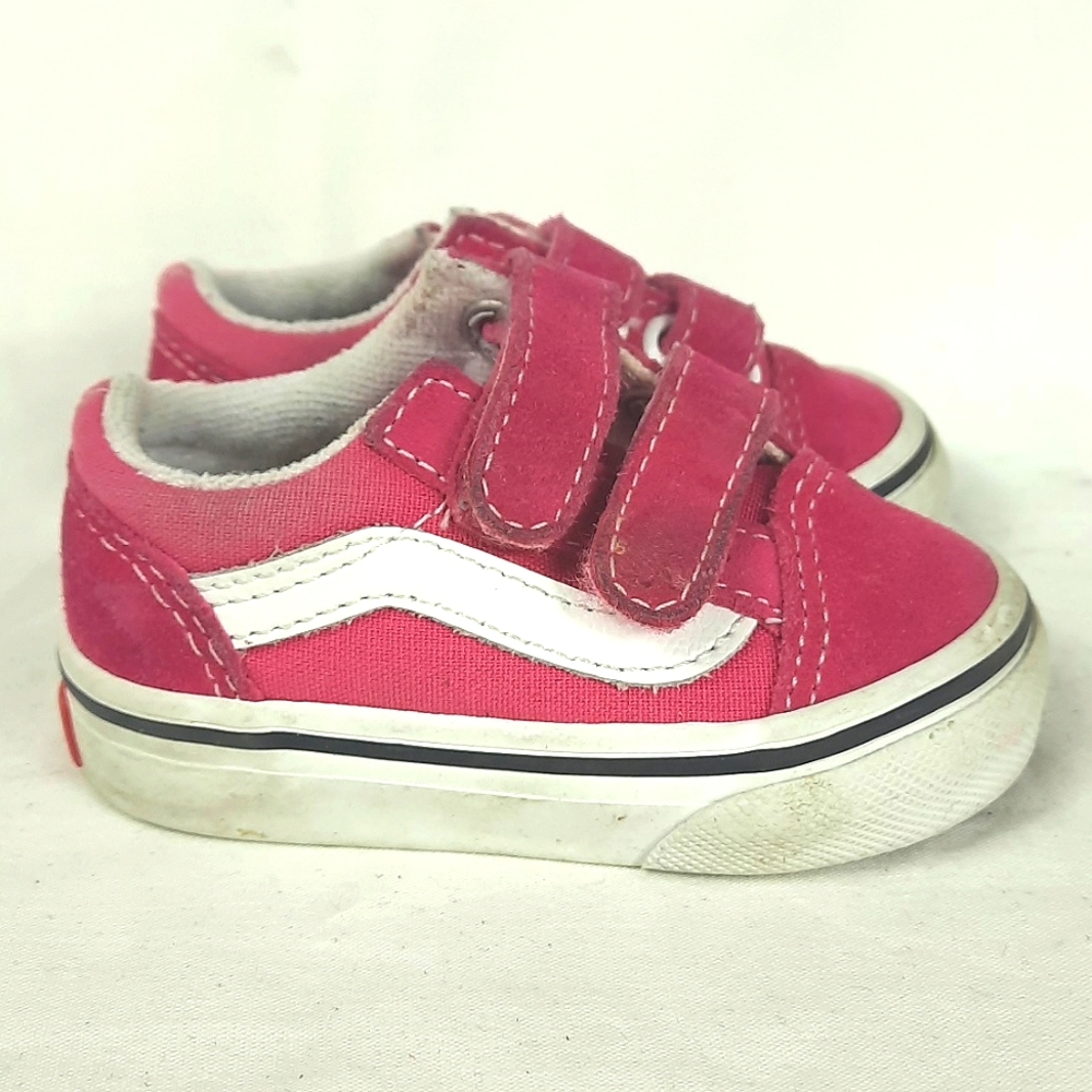Vans Suede Toddler Shoes Size 3 Pink White Skate Sneakers